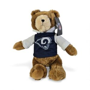 NFL Plush Rams Teddy Bear with Navy and White Hoodie
